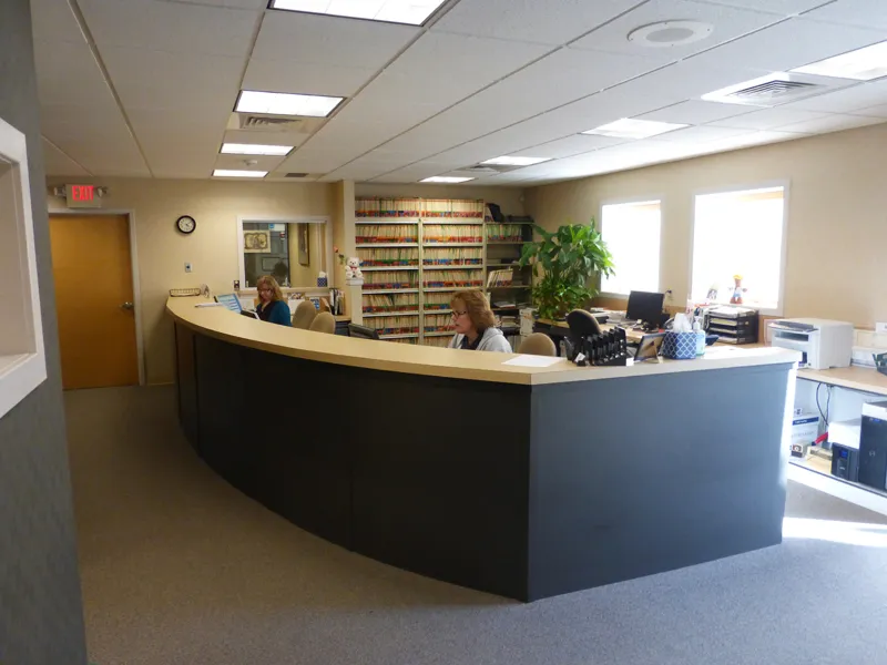 Front desk of Lumberton practice location of {PRACTICE_NAME]